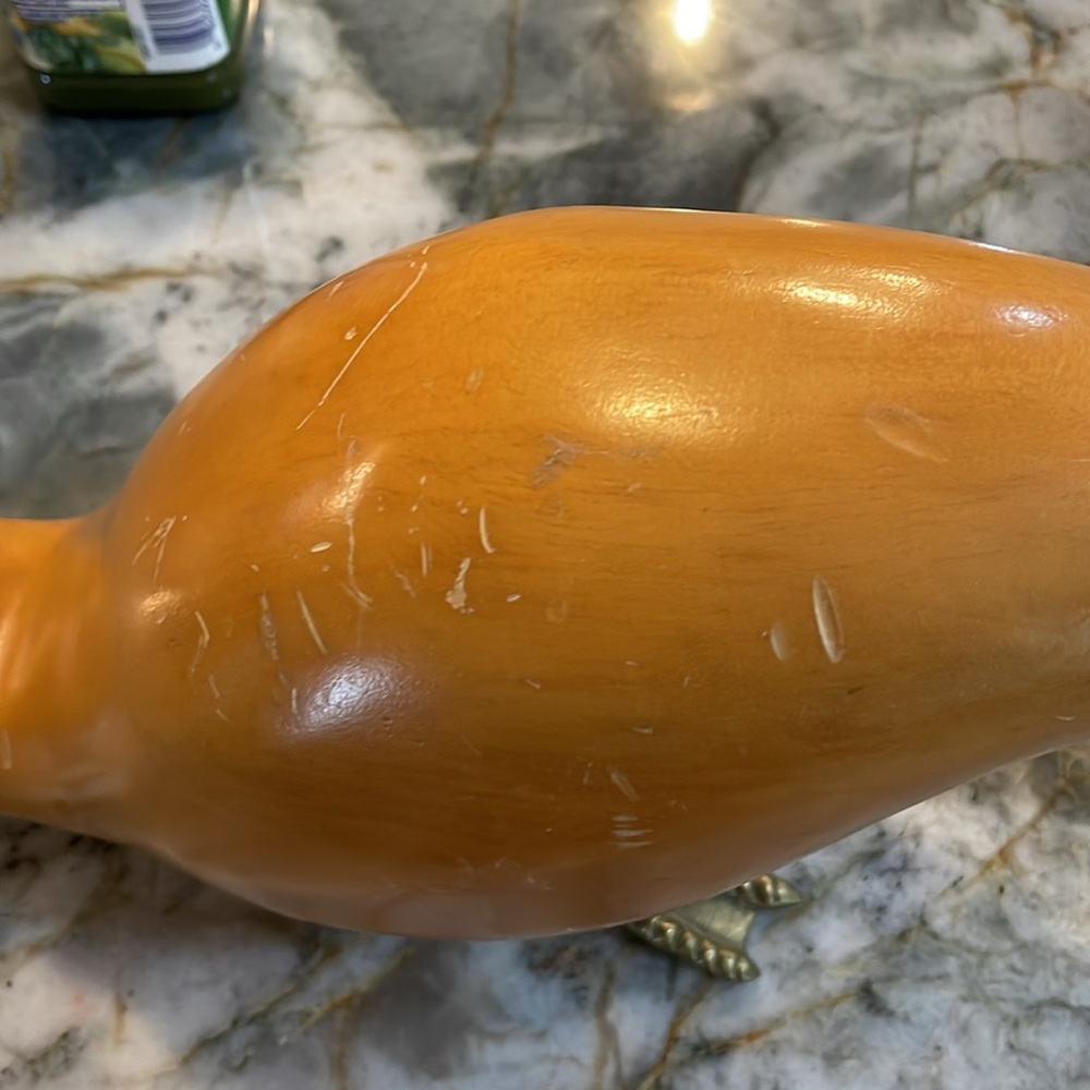 Wood and brass duck. - Picture 5 of 5